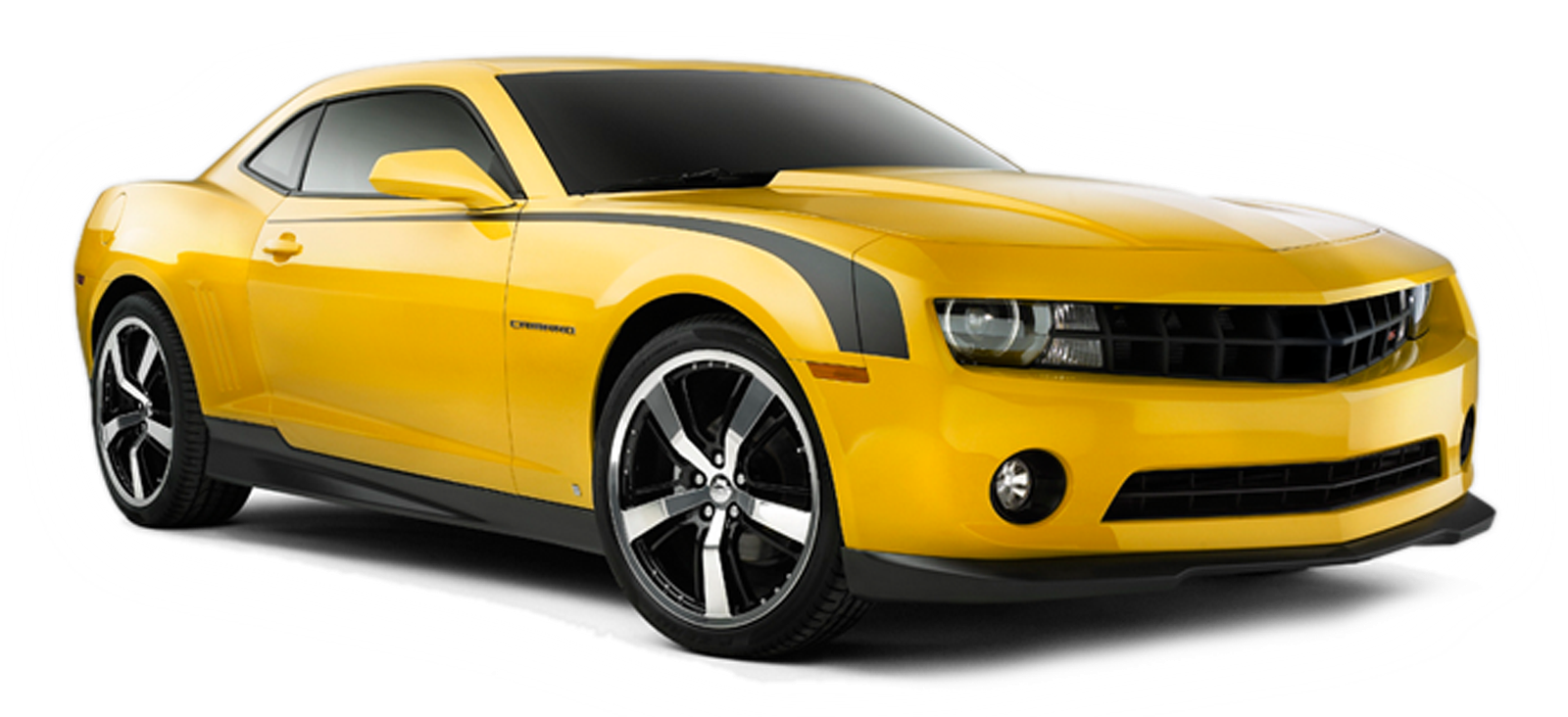 Yellow stylish car with transparent background for creative design Transparent PNG of modern yellow stylish car for design use