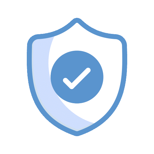 Animated shield with checkmark representing Gulf Way Oil Trading’s ISO-certified lubricant quality and industry compliance
