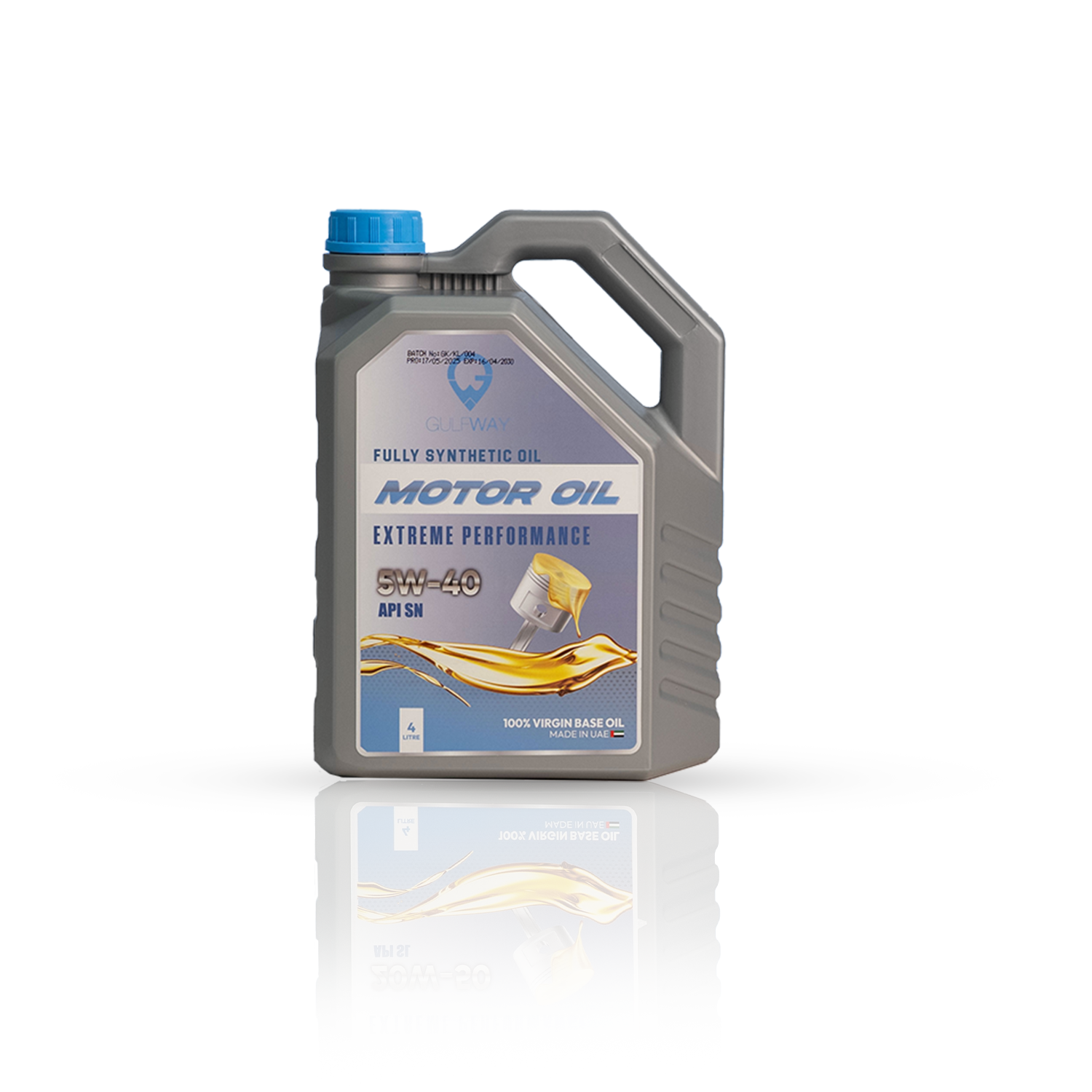 4-liter Gulf Way Petrol Engine Oil SAE 5W40 SN bottle for modern petrol engines
