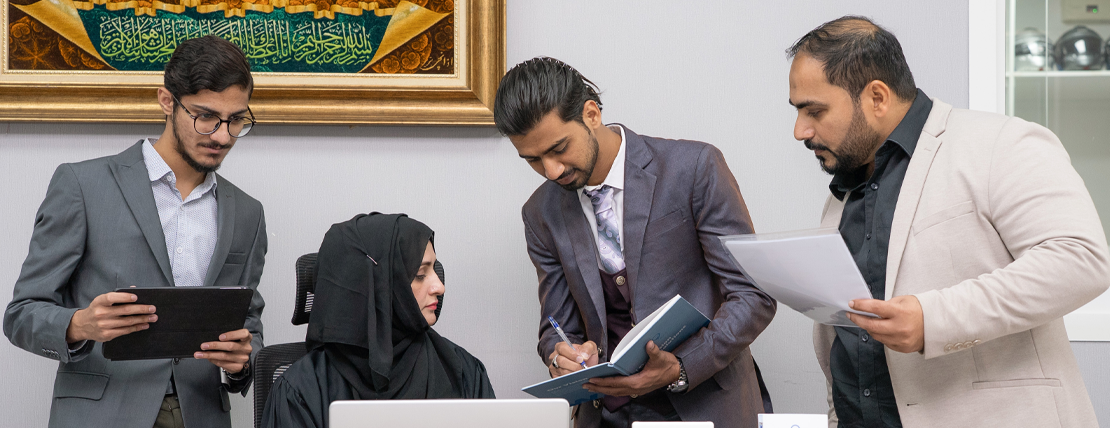 Gulf Way Oil Trading PRO team managing documentation and regulatory compliance in their office, ensuring efficient operations