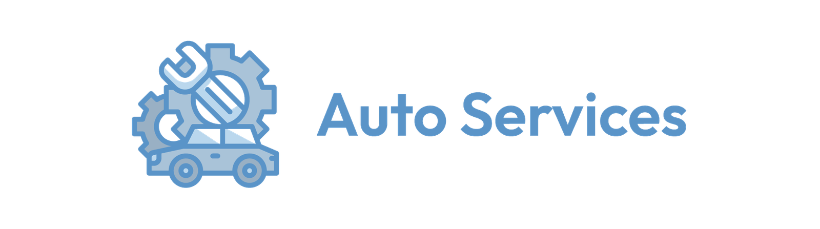 Gulf Way Auto Services icon showing gear, wrench, and car icon
